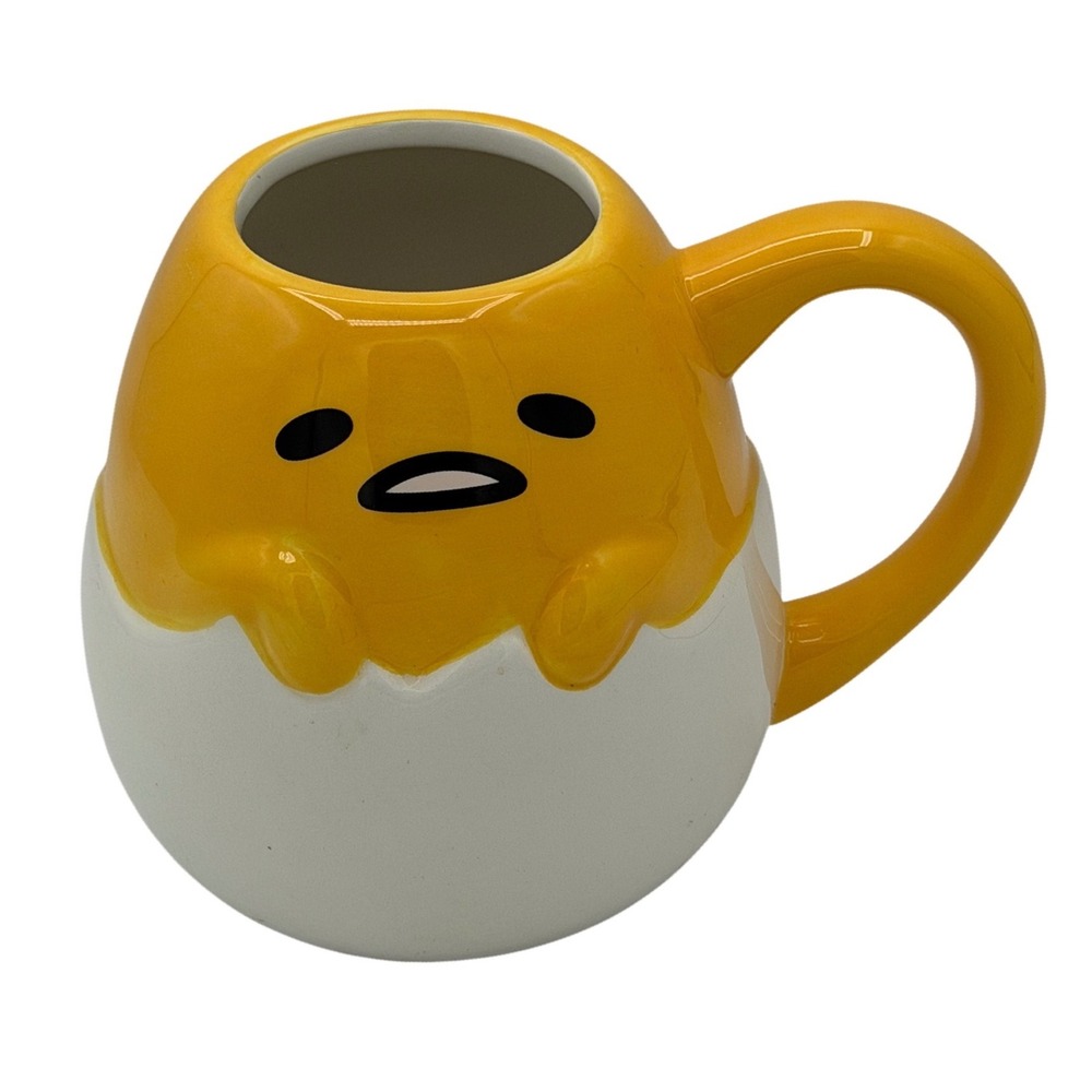 Sanrio Gudetama 3D Sculpted Ceramic Mug 22 oz Oversized Lazy Egg Shell Cup